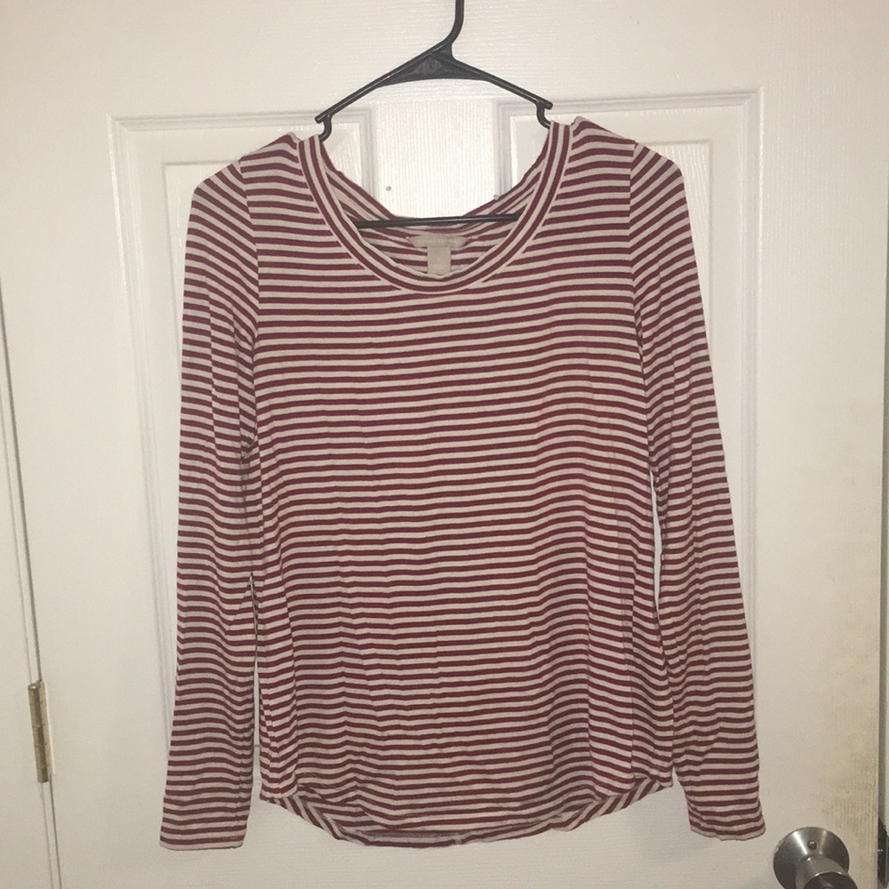 Banana republic red stripped shirt